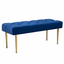 Nattu Velvet Ottoman Bench